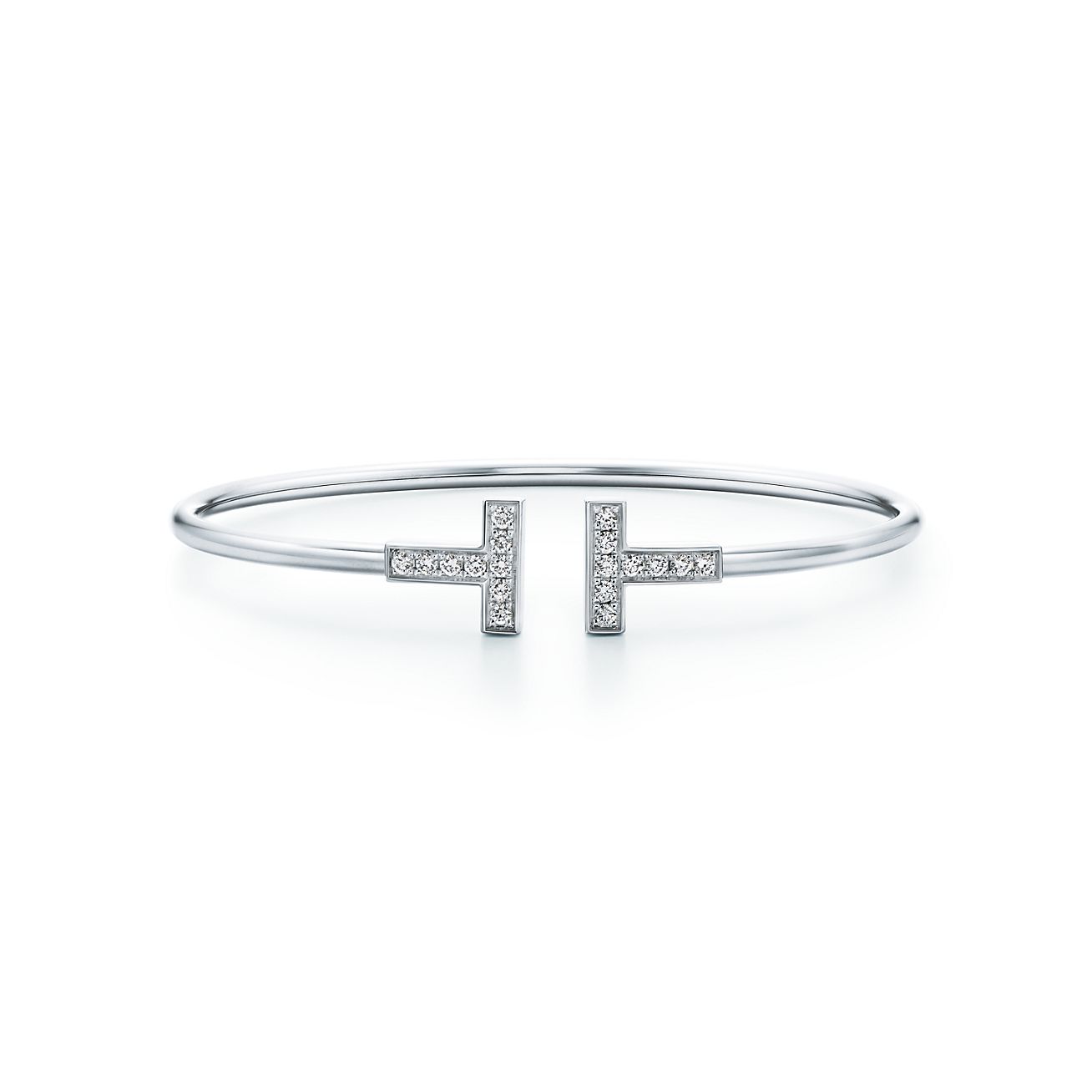 tiffany t wire bracelet white gold