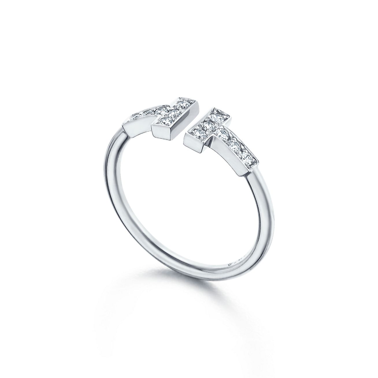 ティファニー Tiffany & Co. リング Tワイヤー 60147232 ダイヤモンド 計0.13ct K18WG 12.5号