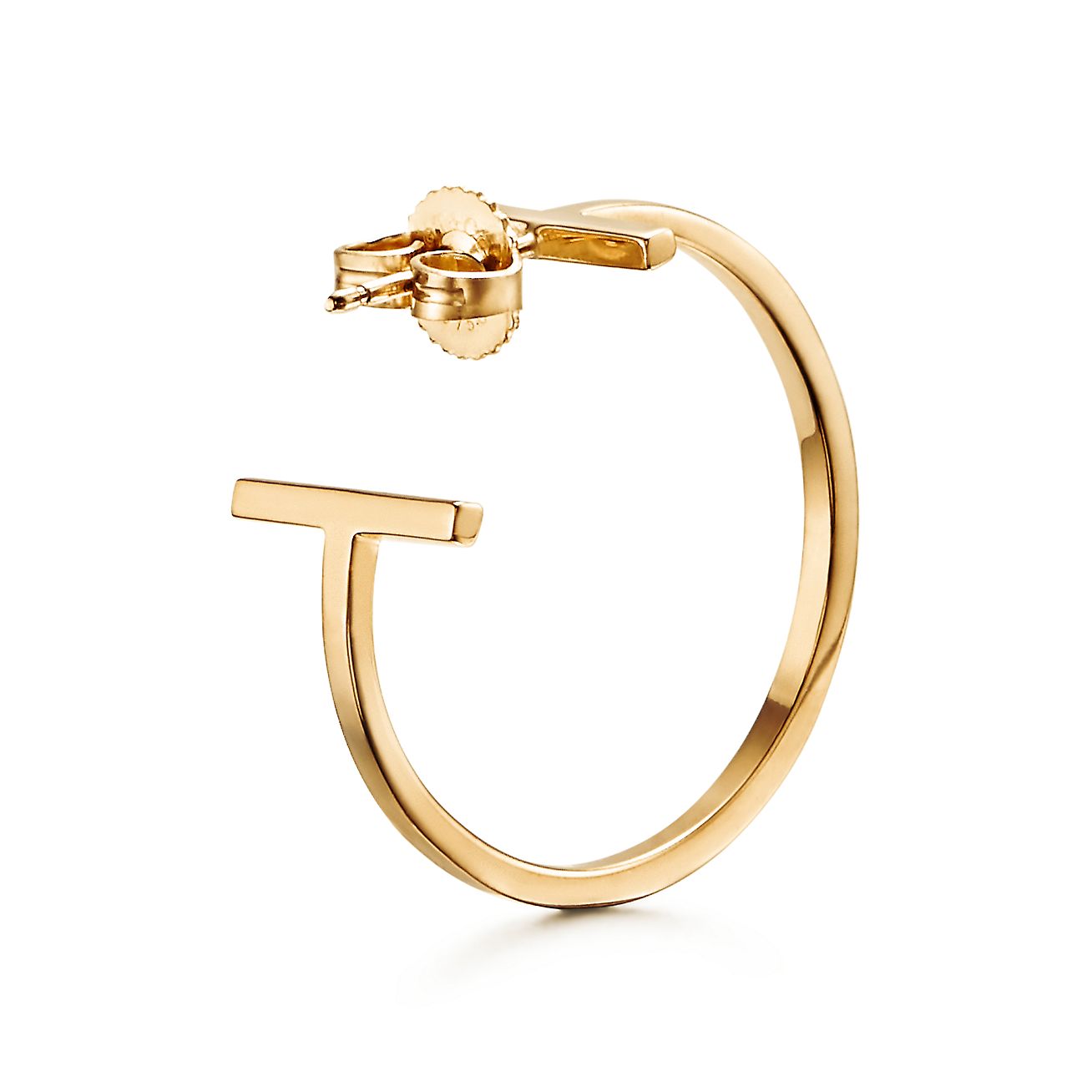ティファニー T フープ ピアス（ミディアム）18K ゴールド | Tiffany & Co.