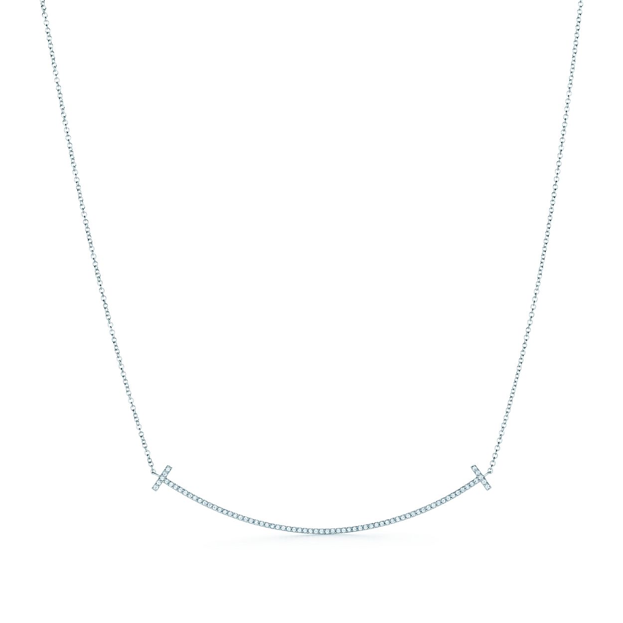 ティファニー T スマイル ペンダント ラージ ダイヤモンド ホワイトゴールド Tiffany Co ティファニー T スマイル ペンダント ラージ ダイヤモンド ホワイトゴールド Tiffany Co