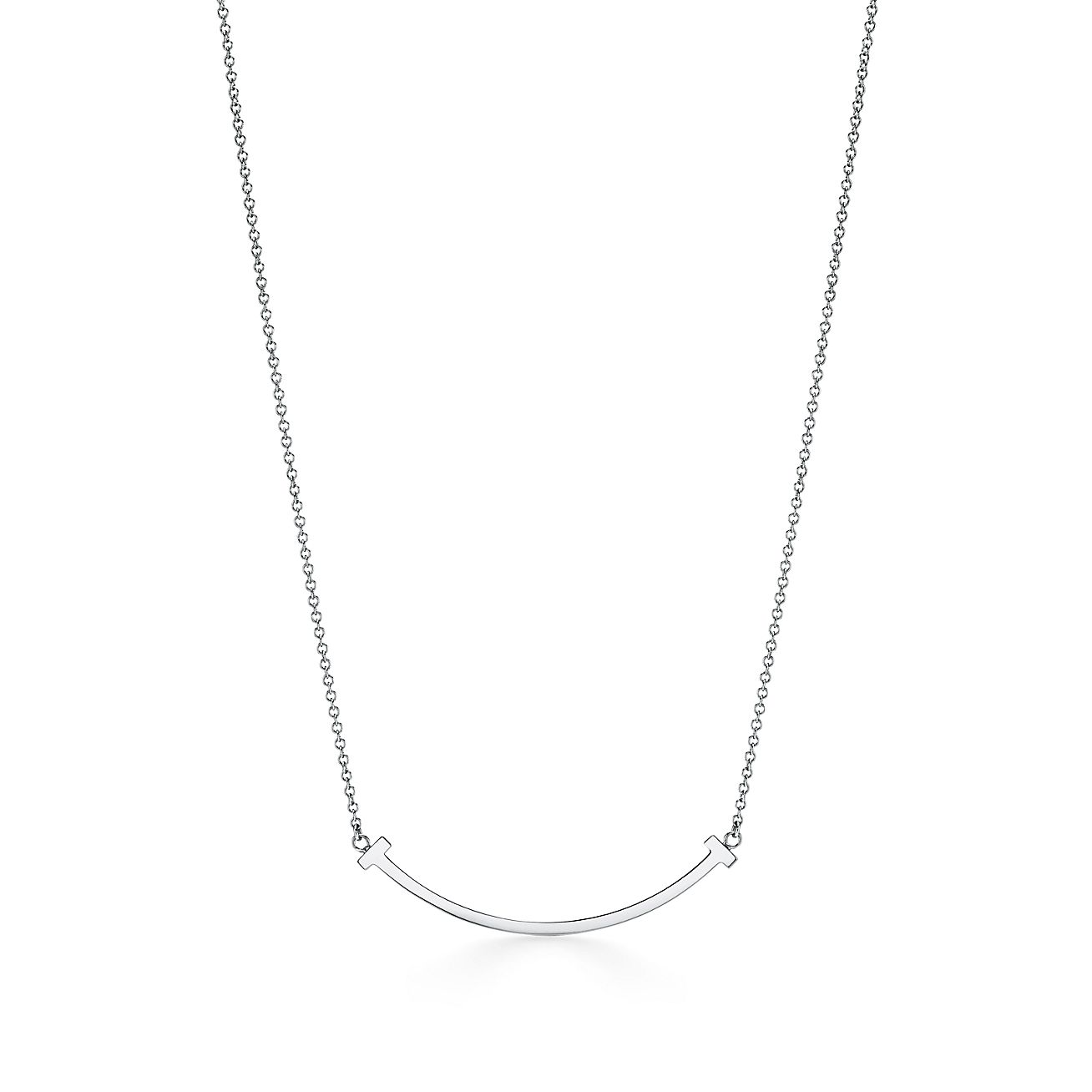 ティファニー T スマイル ペンダント ホワイトゴールド（スモール