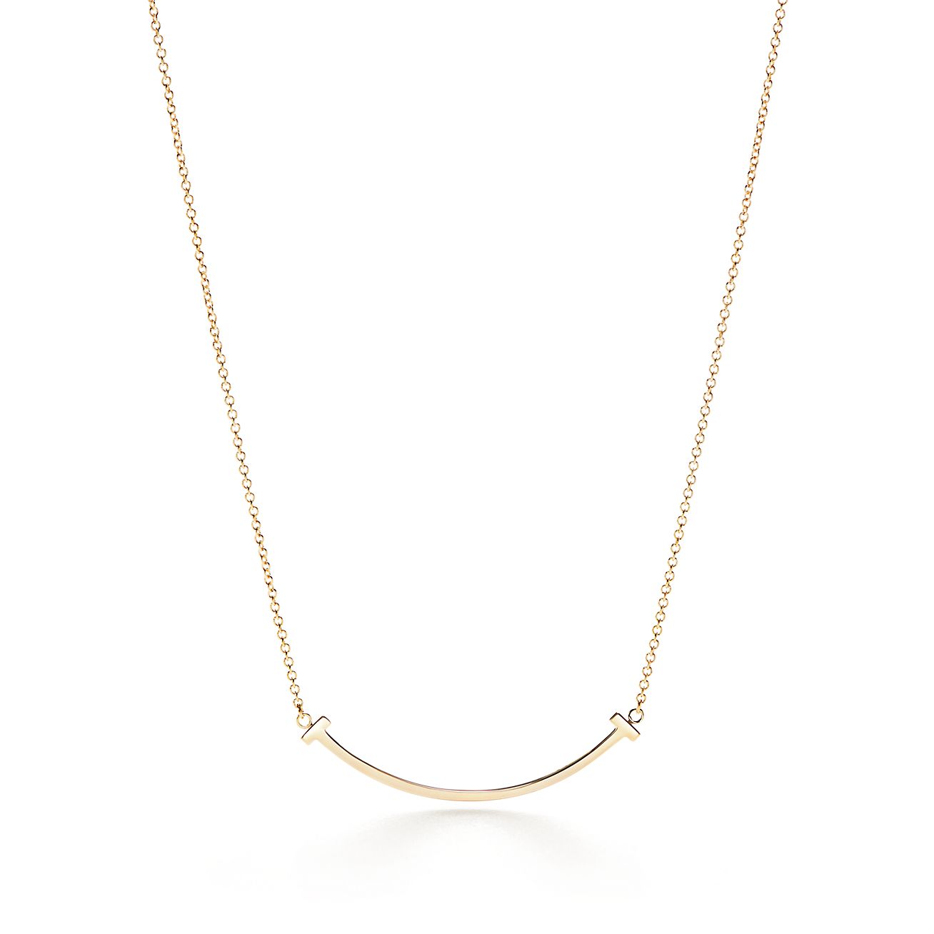 tiffany t smile necklace gold