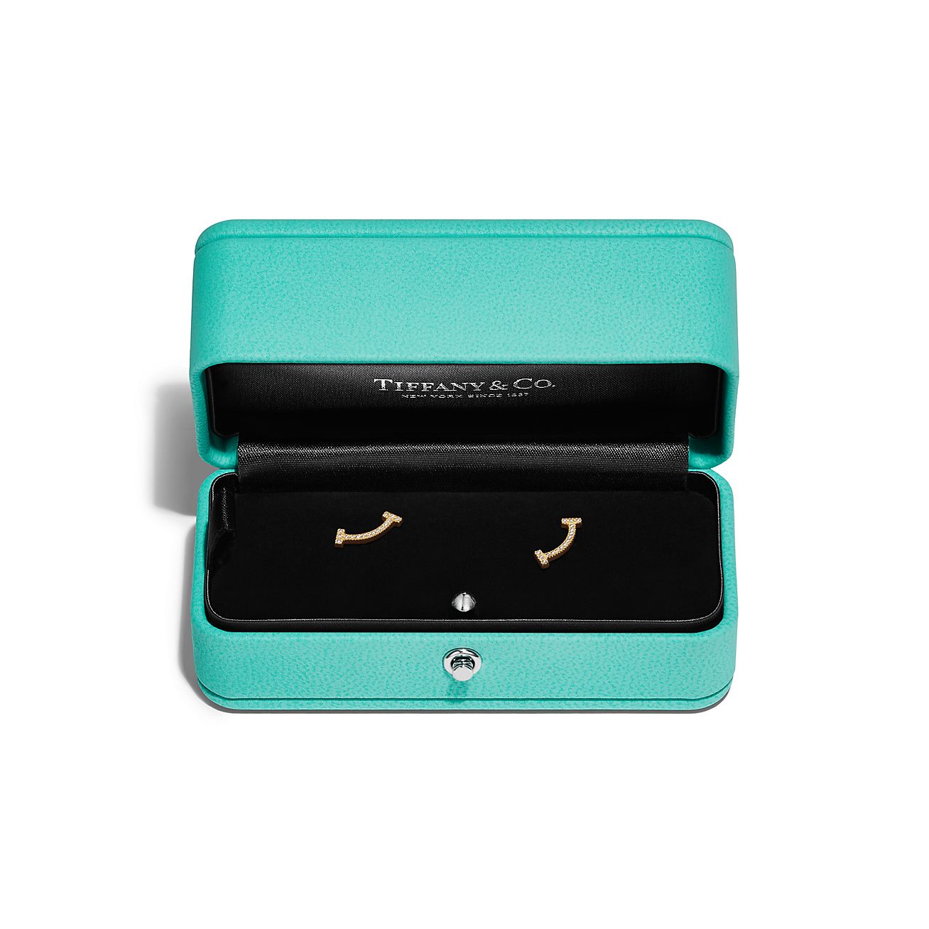 Tiffany Tスマイルピアス　ダイヤ付き【ローズゴールド】