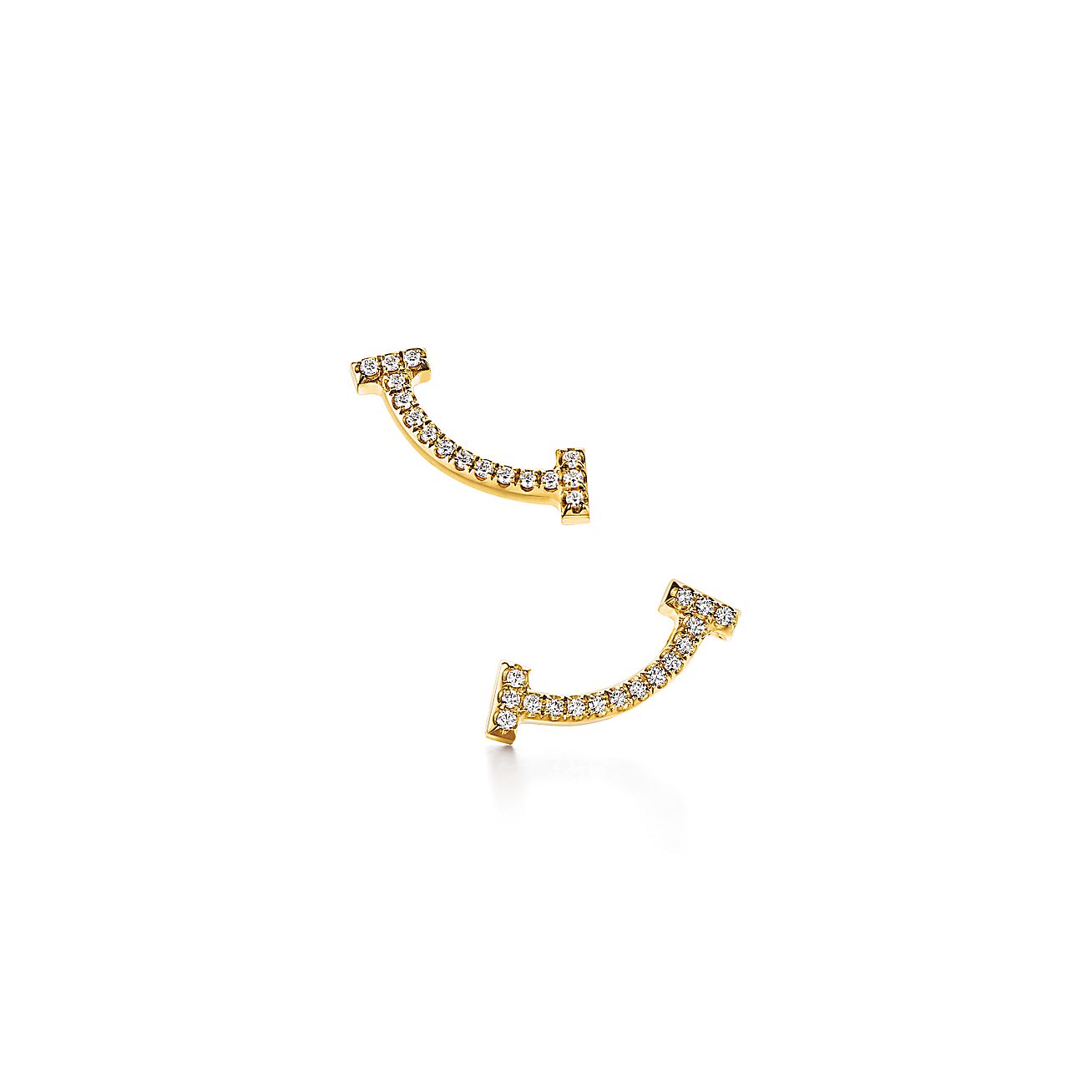 ティファニー T スマイル ピアス ダイヤモンド ゴールド | Tiffany & Co