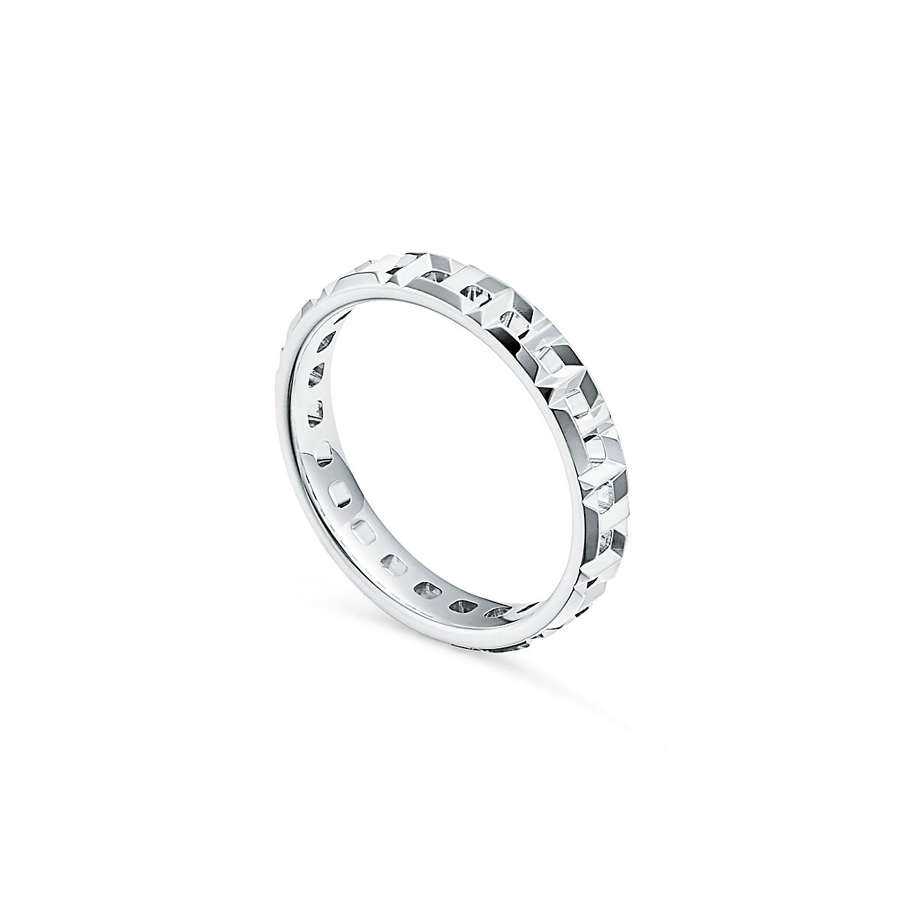 ティファニー T トゥルー ナローリング ホワイトゴールド | Tiffany & Co