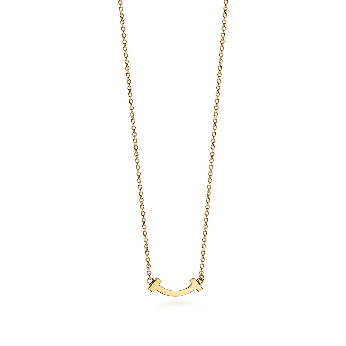 tiffany t smile necklace gold