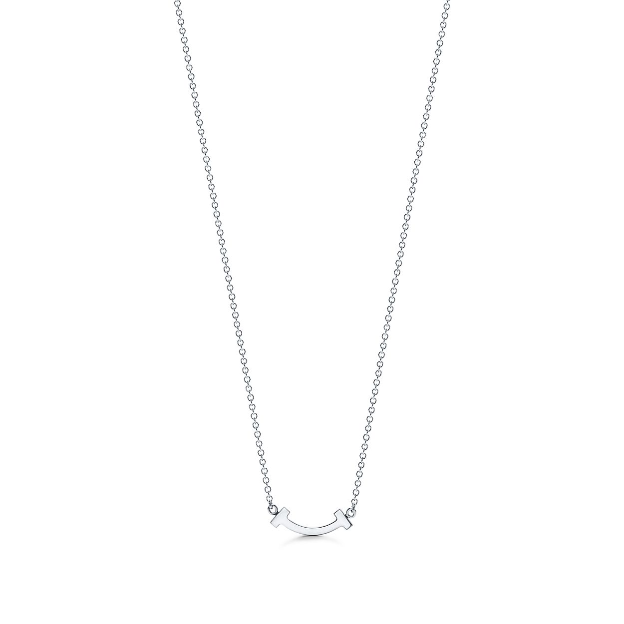 ティファニー T スマイル ペンダント ミニ ダイヤモンド 18k ホワイトゴールド Tiffany Co ティファニー T スマイル ペンダント ミニ ダイヤモンド 18k ホワイトゴールド Tiffany Co