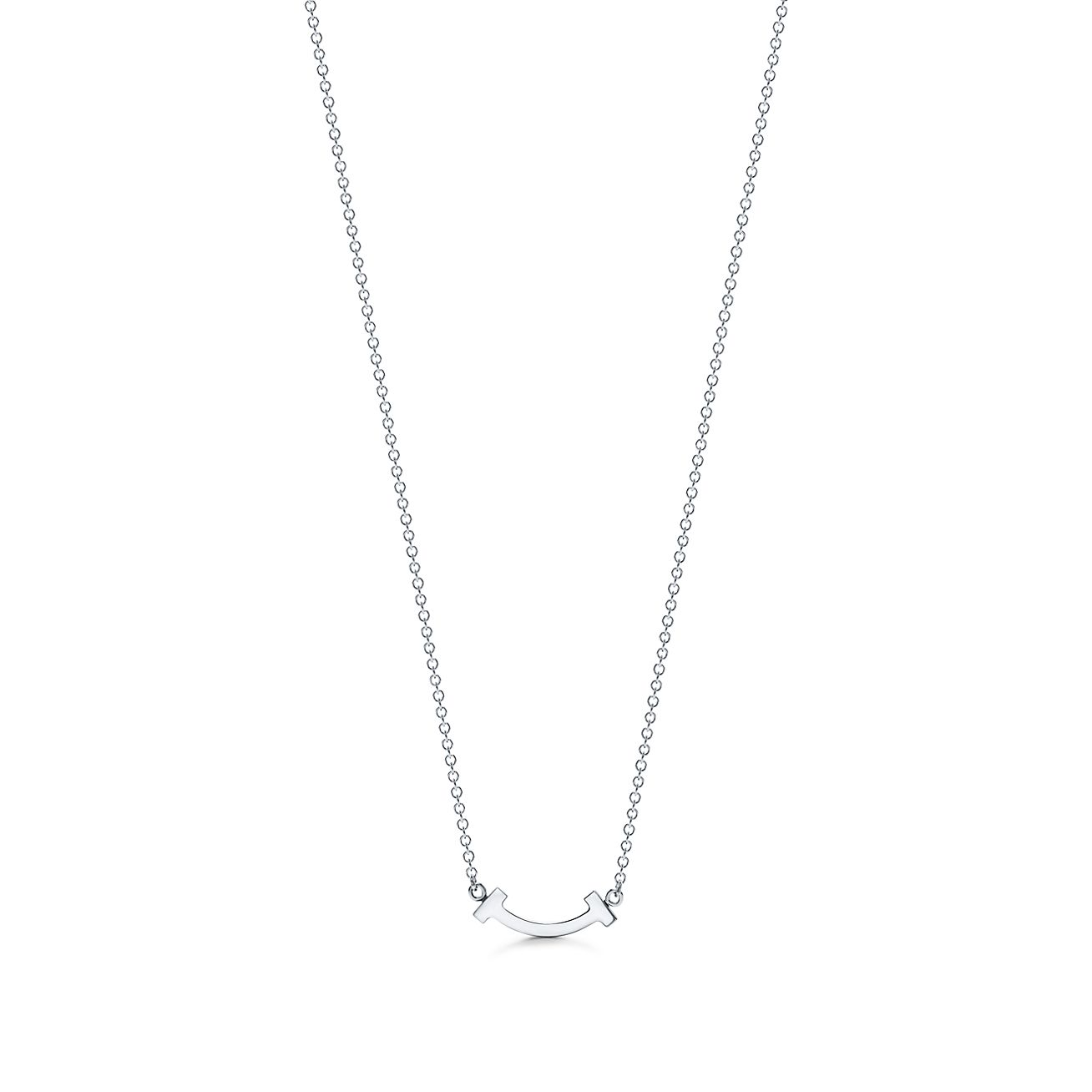 ティファニー T スマイル ペンダント ミニ ダイヤモンド 18k ホワイトゴールド Tiffany Co