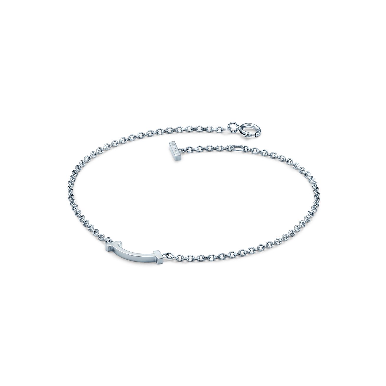 ティファニー T スマイル ブレスレット ミニ 18k ホワイトゴールド Tiffany Co