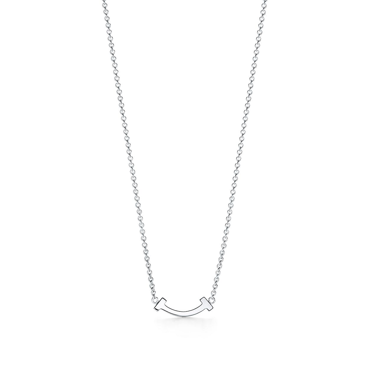 ティファニー T スマイル ペンダント ミニ 18k ホワイトゴールド Tiffany Co ティファニー T スマイル ペンダント ミニ 18k ホワイトゴールド Tiffany Co