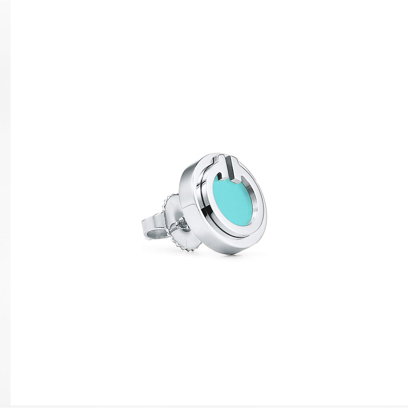 ティファニー T ターコイズ サークル ピアス ホワイトゴールド | Tiffany & Co.