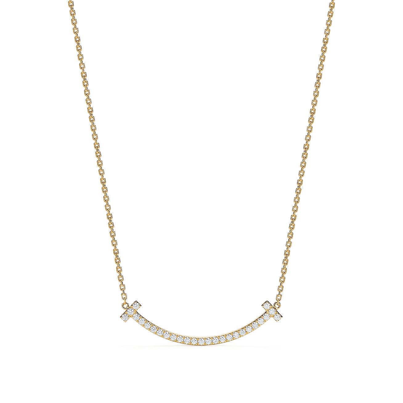 ティファニー T ミディアム スマイル ペンダント ダイヤモンド 18k ゴールド Tiffany Co