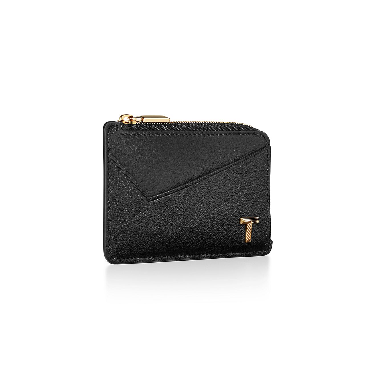 ティファニー T ジップ カード ケース ブラック レザー | Tiffany & Co.