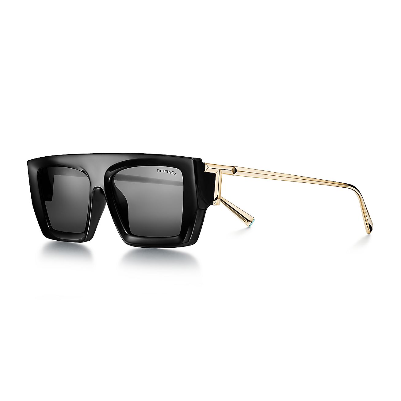 ティファニー T サングラス ブラック アセテート ダークグレー レンズ  