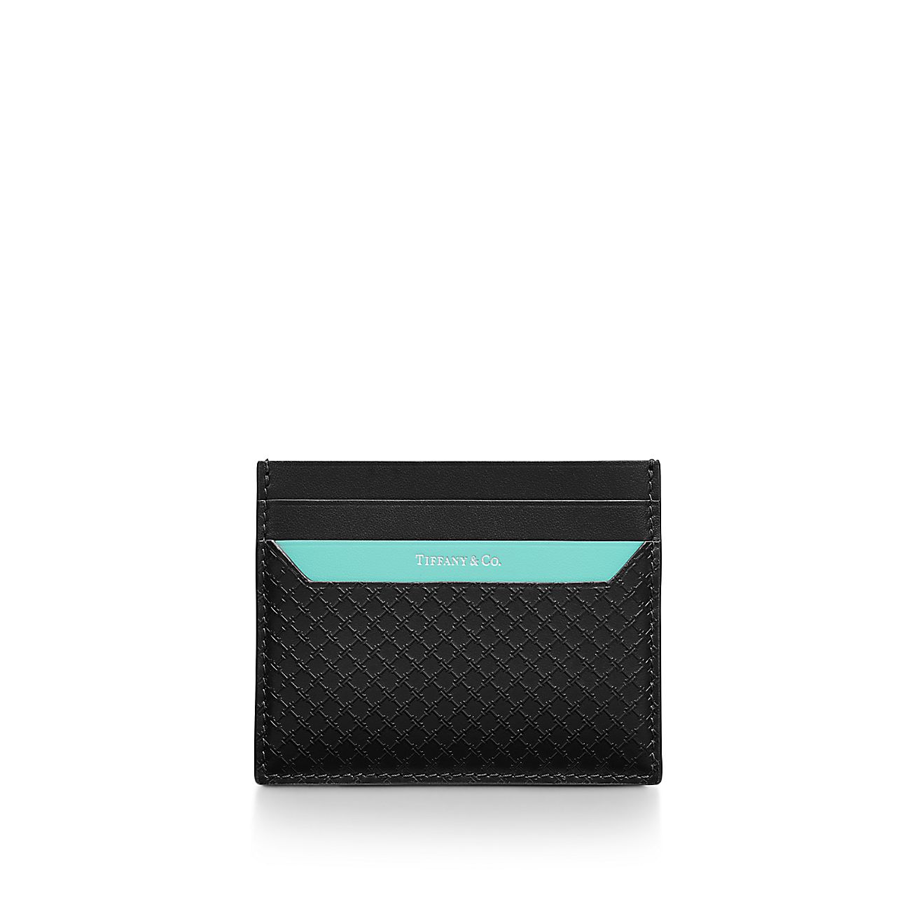ティファニー T スクエア カード ケース ブラック レザー | Tiffany & Co