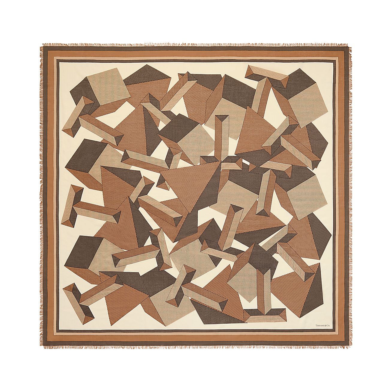 ティファニー T ジャイアント T ストール キャメル ブラウン カシミア  