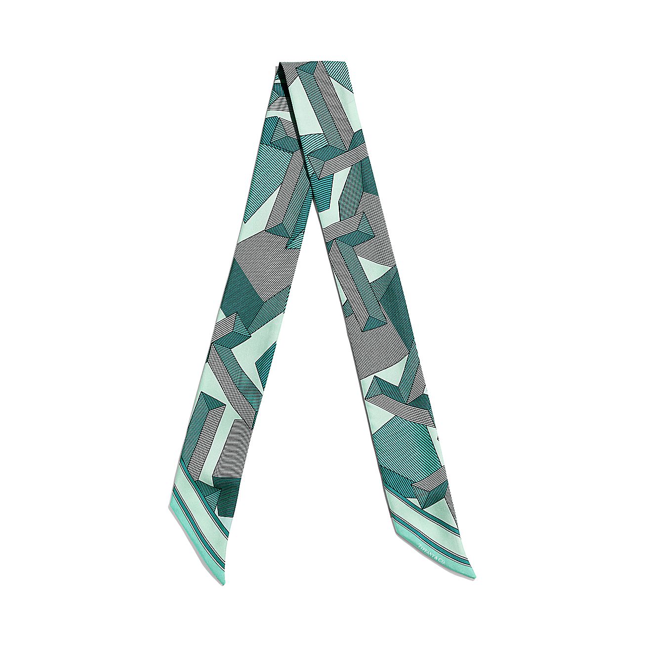 ティファニー T ジャイアント T リボン スカーフ ティファニー ブルー  