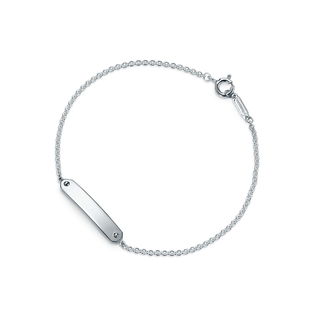 Tag chain bracelet in sterling silver 
