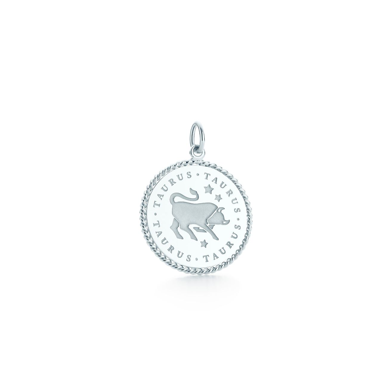 Taurus zodiac charm in sterling silver 