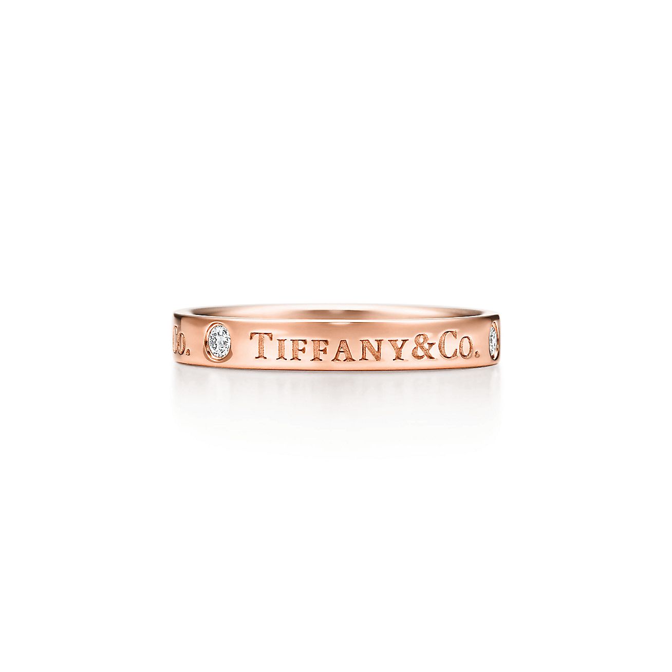 T&CO. バンドリング ダイヤモンド 18Kローズゴールド 3MM | Tiffany & Co