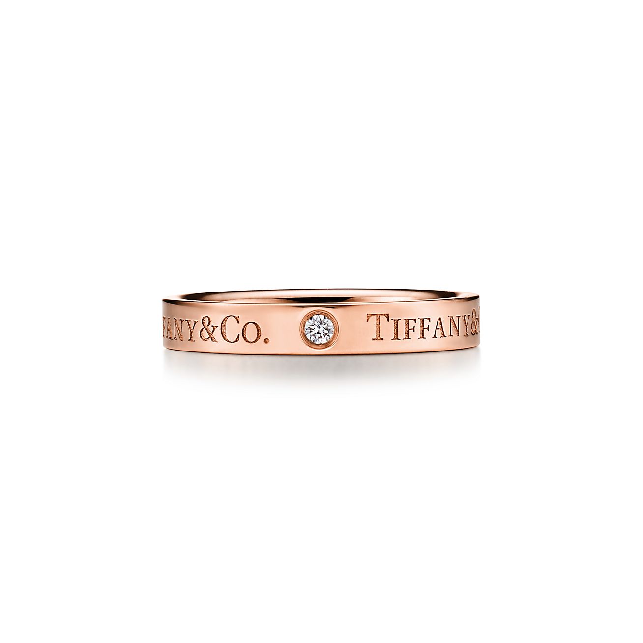 T&CO. バンドリング ダイヤモンド 18Kローズゴールド 3MM