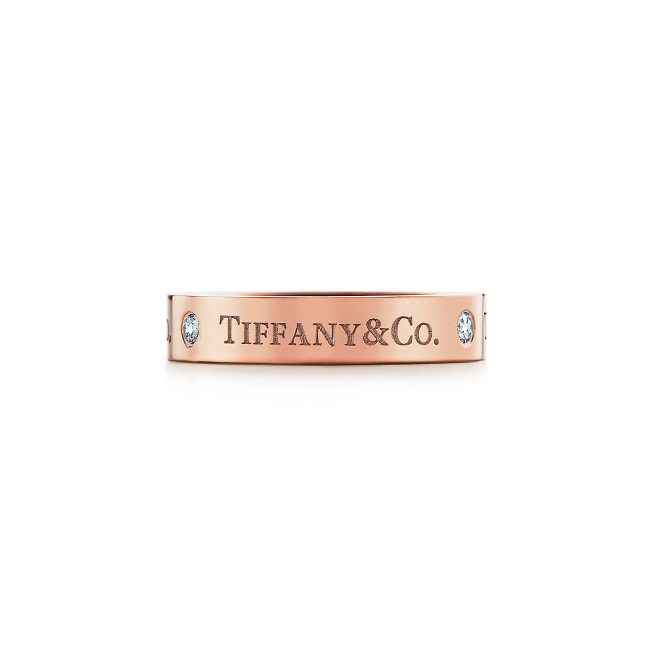 T&CO. バンドリング ダイヤモンド 18Kローズゴールド 4MM | Tiffany & Co.