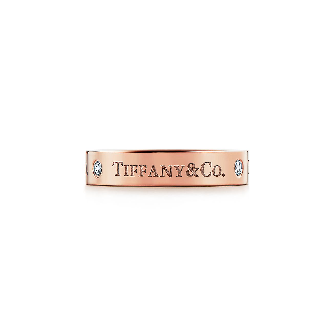 T&CO. バンドリング ダイヤモンド 18Kローズゴールド 4MM | Tiffany & Co