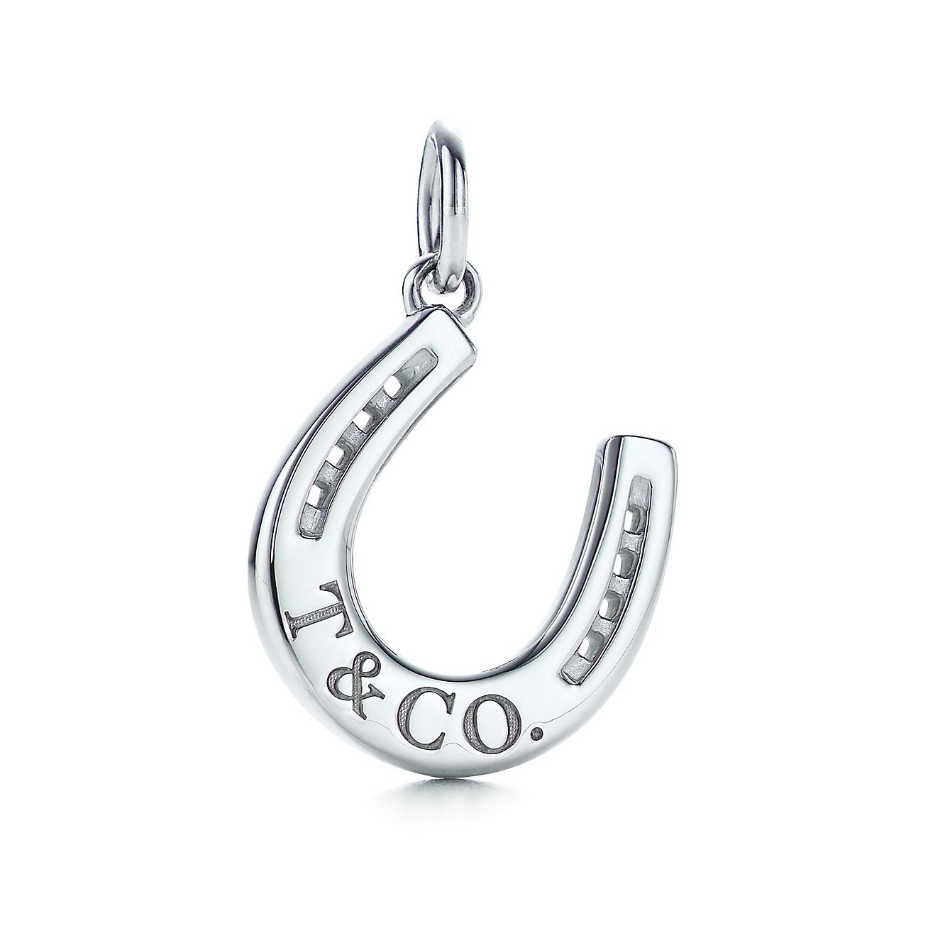 T&CO.® horseshoe charm in sterling silver.