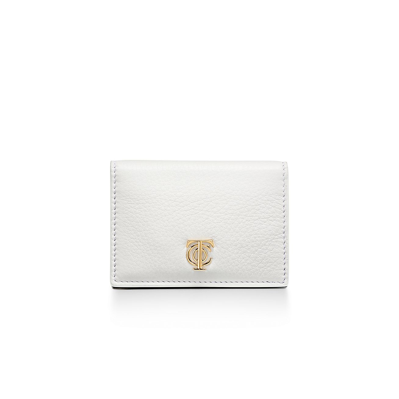 T&CO. Flap Card Holder in White Leather Tiffany & Co.