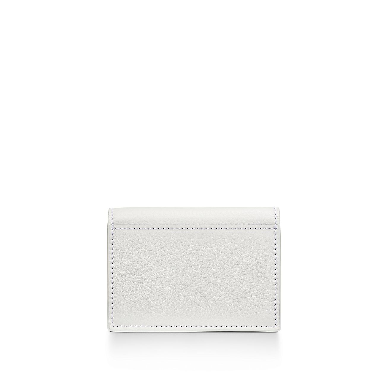 T&CO. Flap Card Holder in White Leather | Tiffany & Co.