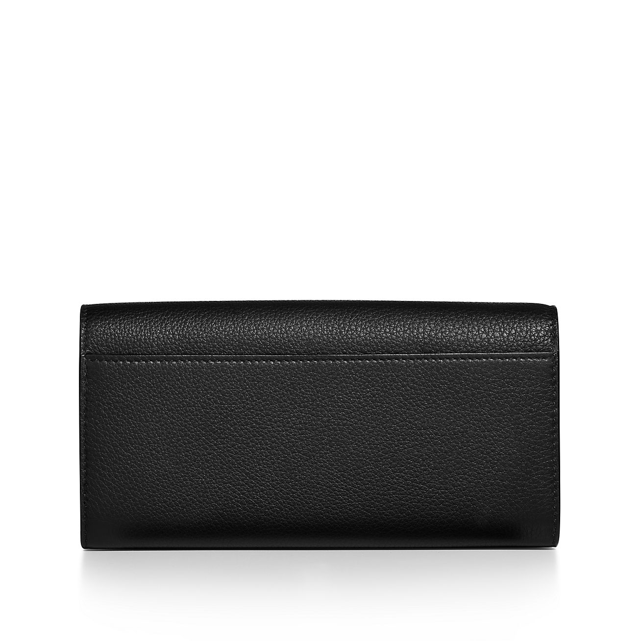 T&CO. Flap Continental Wallet in Black Leather | Tiffany