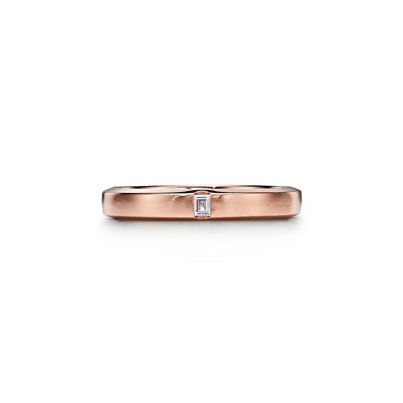 14K Solid Rose Gold Moissanite Wedding Promise Rings Simple Design Ring –  Yeefvm Jewelry