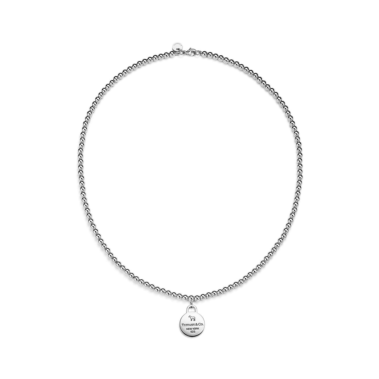 The Return to Tiffany® x Beyoncé Collection Round Tag Necklace in Silver