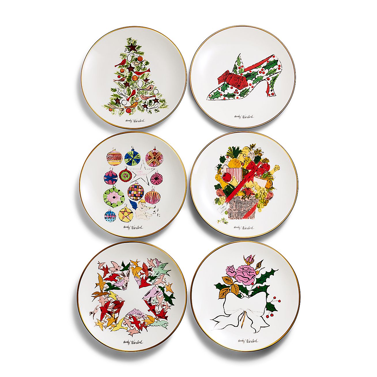 The Tiffany & Co. x Andy Warhol Collection Dessert Plates in Bone China
