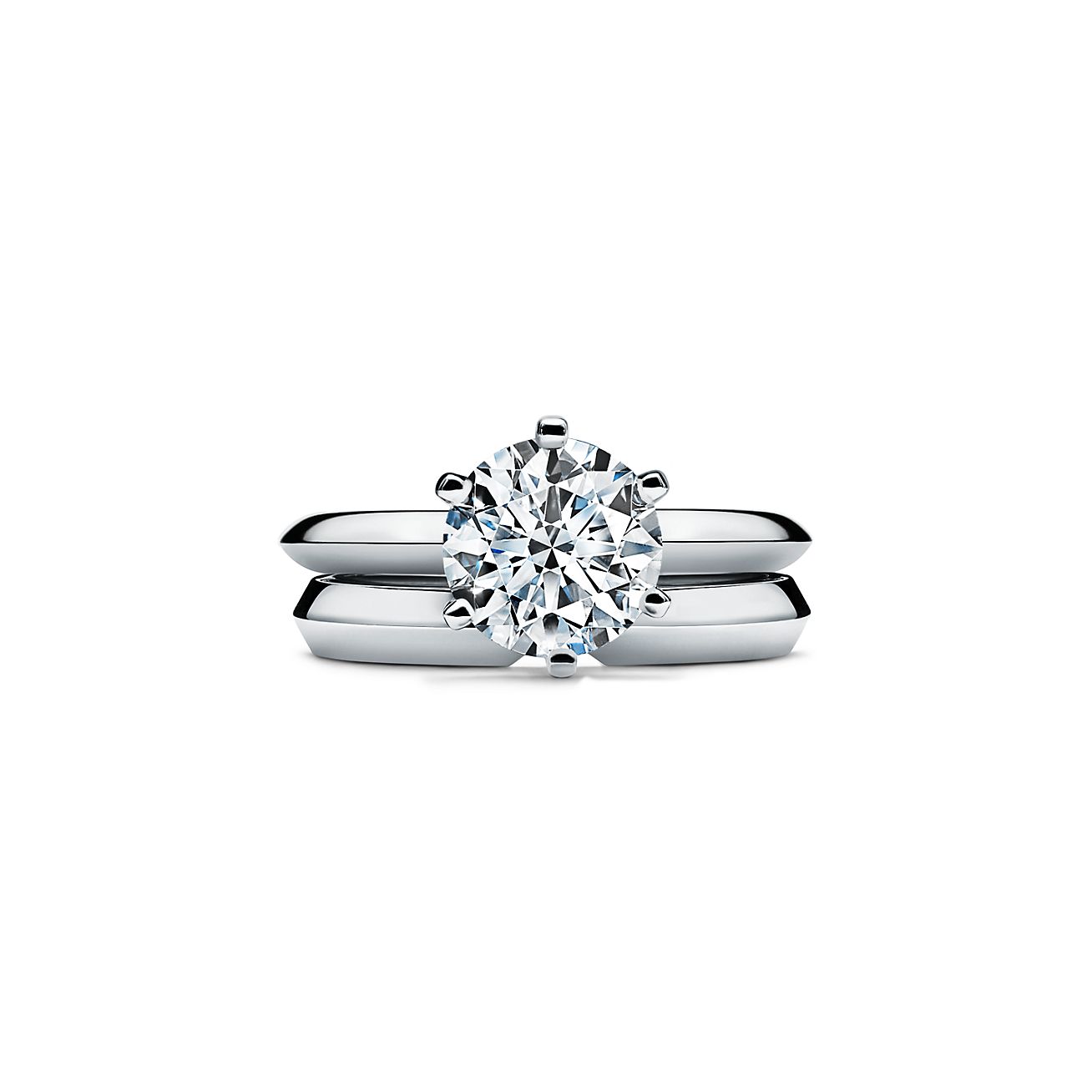 Amazon.com: DesignersJewel 1 Carat Tiffany Style Moissanite Engagement Ring,  Moissanite Diamond, White Gold Plated Sterling Silver Rings for Women,  Handmade Wedding Promise : Handmade Products