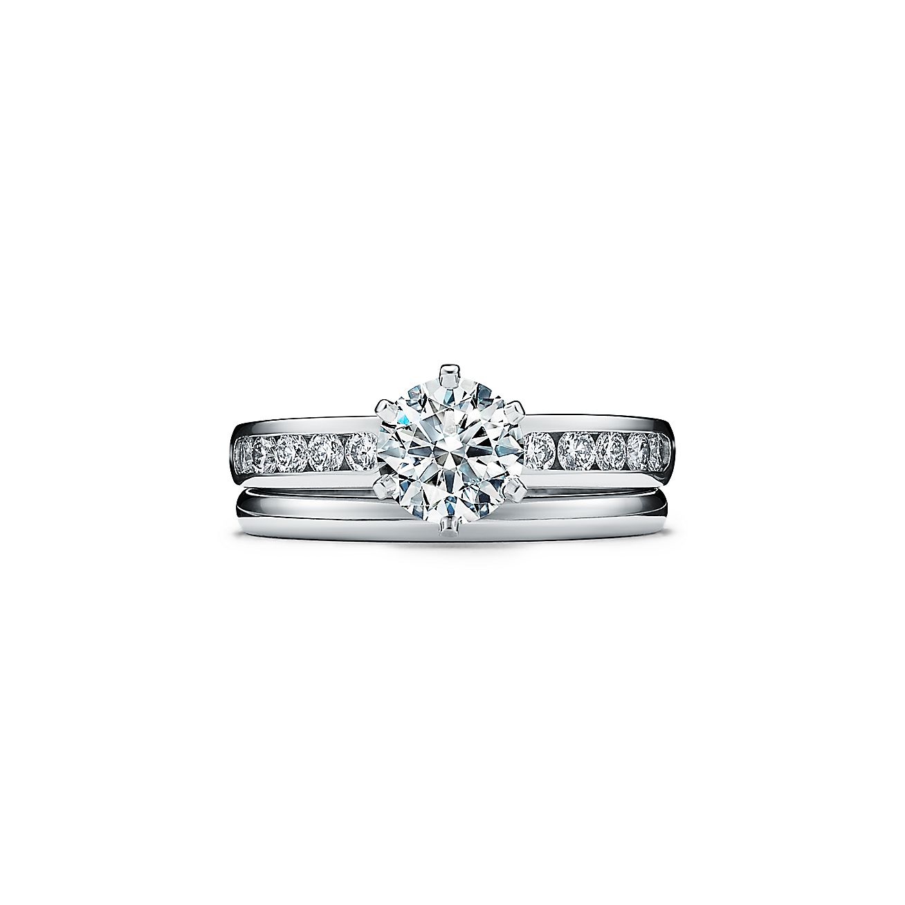 The Tiffany® Setting Engagement Ring with a Channel-set Diamond
