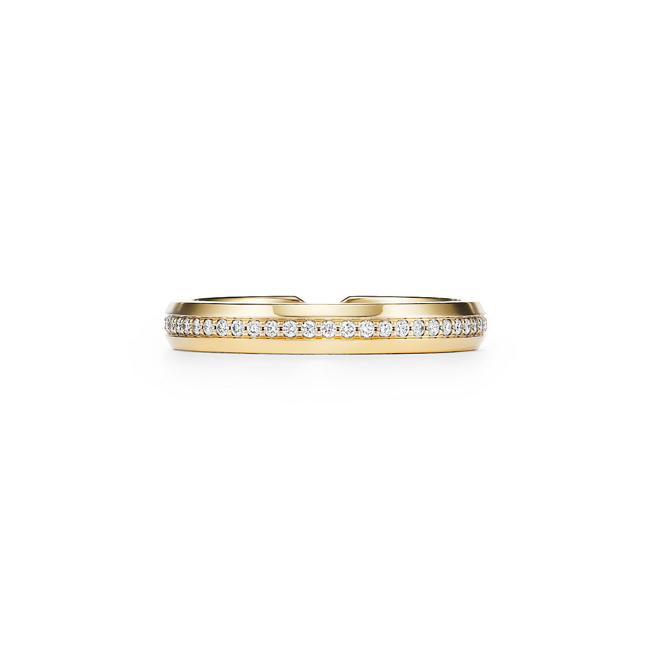 diamond nesting narrow band ring