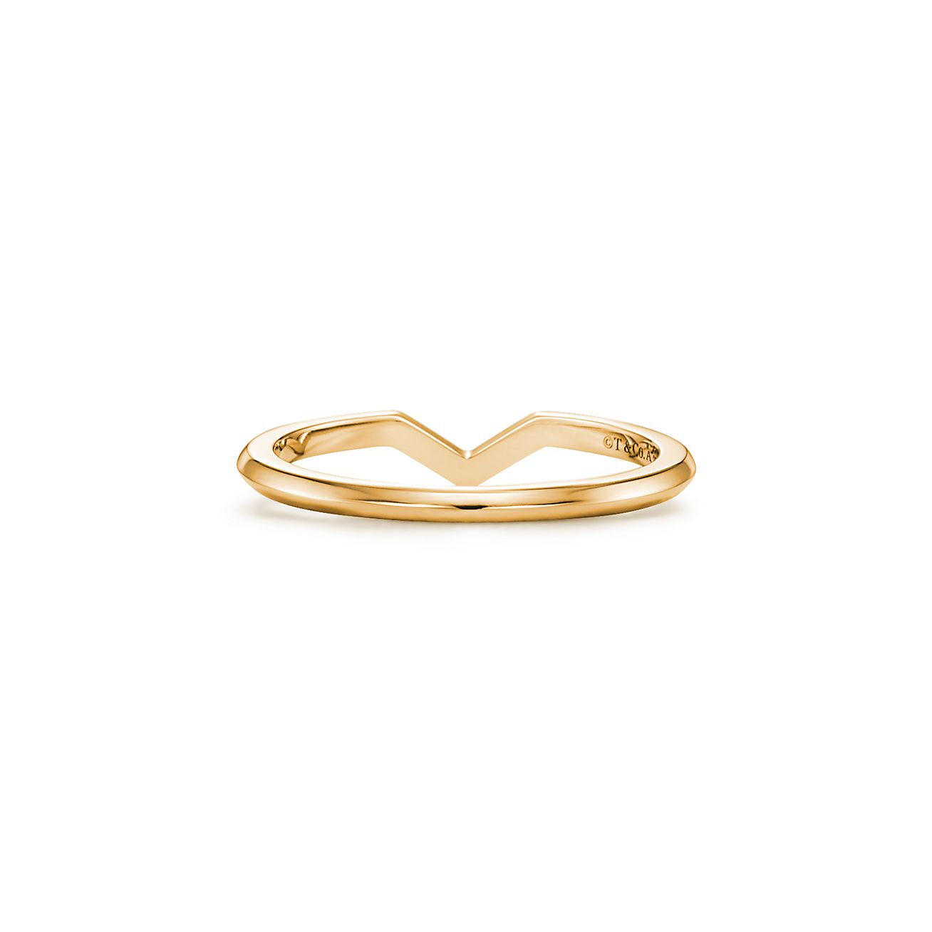 tiffany v ring gold