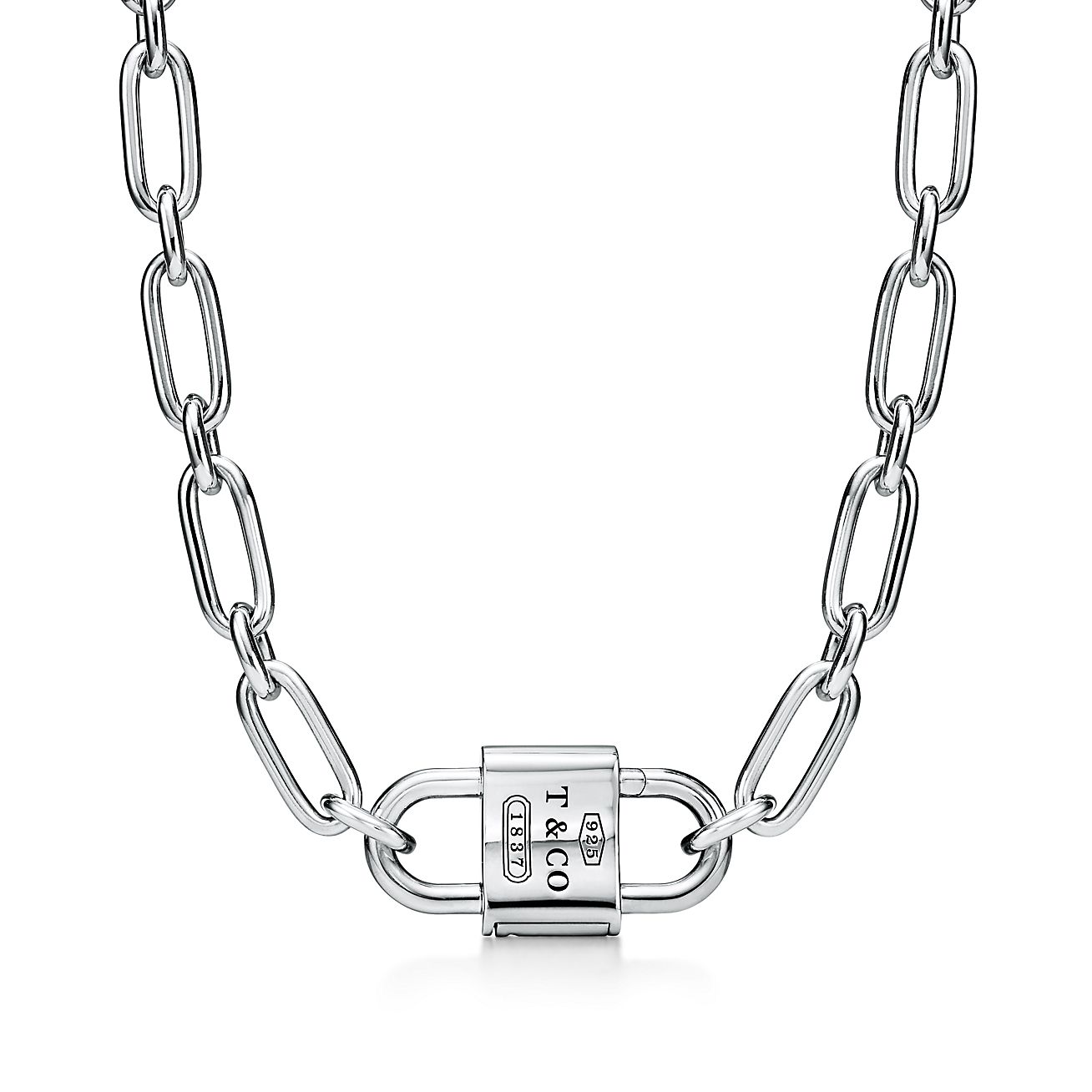 Колье Tiffany 1837™ с двойным замком из стерлингового серебра