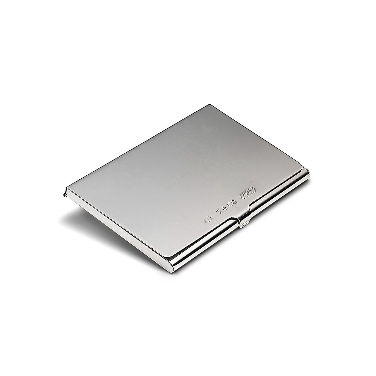 tiffany business card holder silver