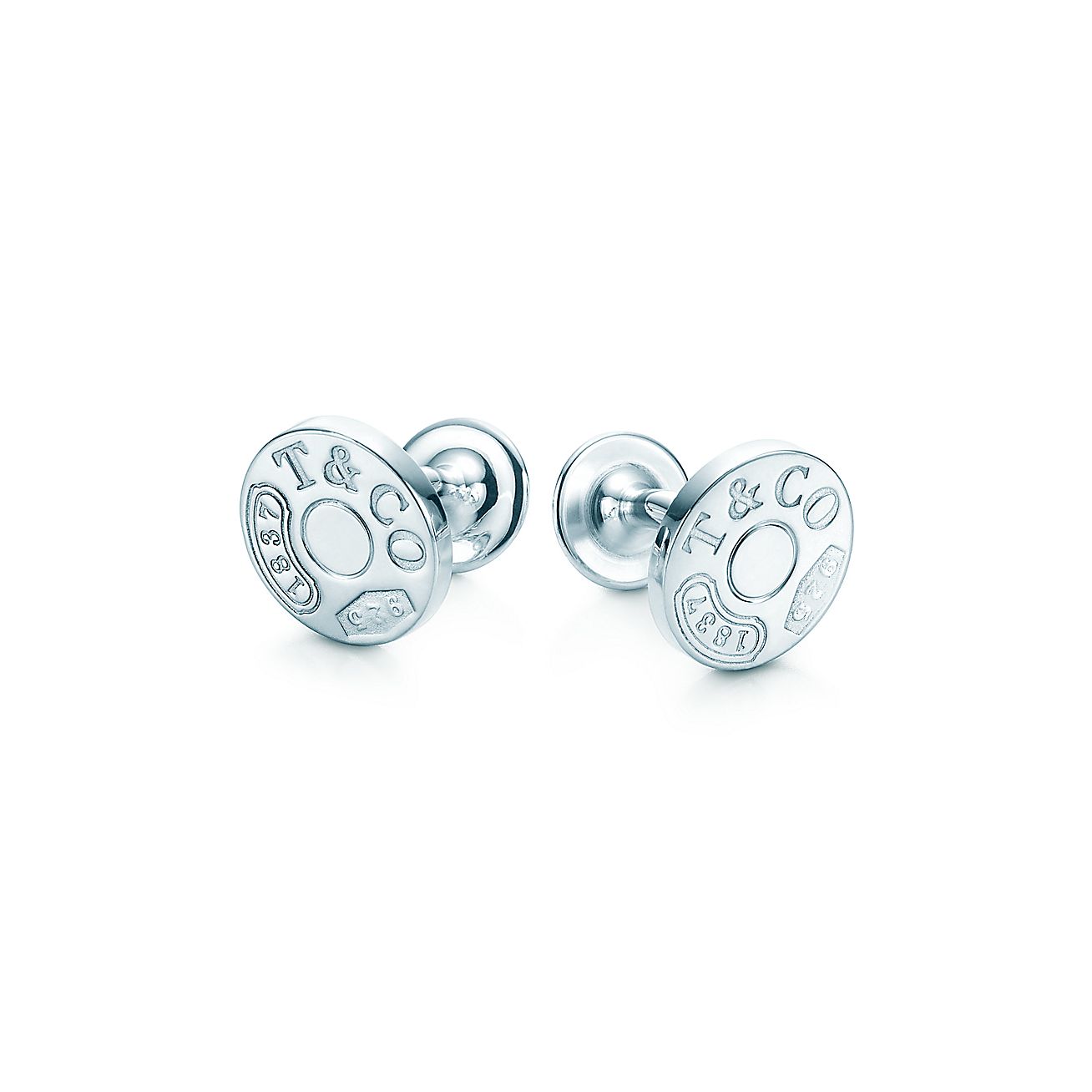 Tiffany 1837™ circle cuff links in sterling silver. | Tiffany & Co.