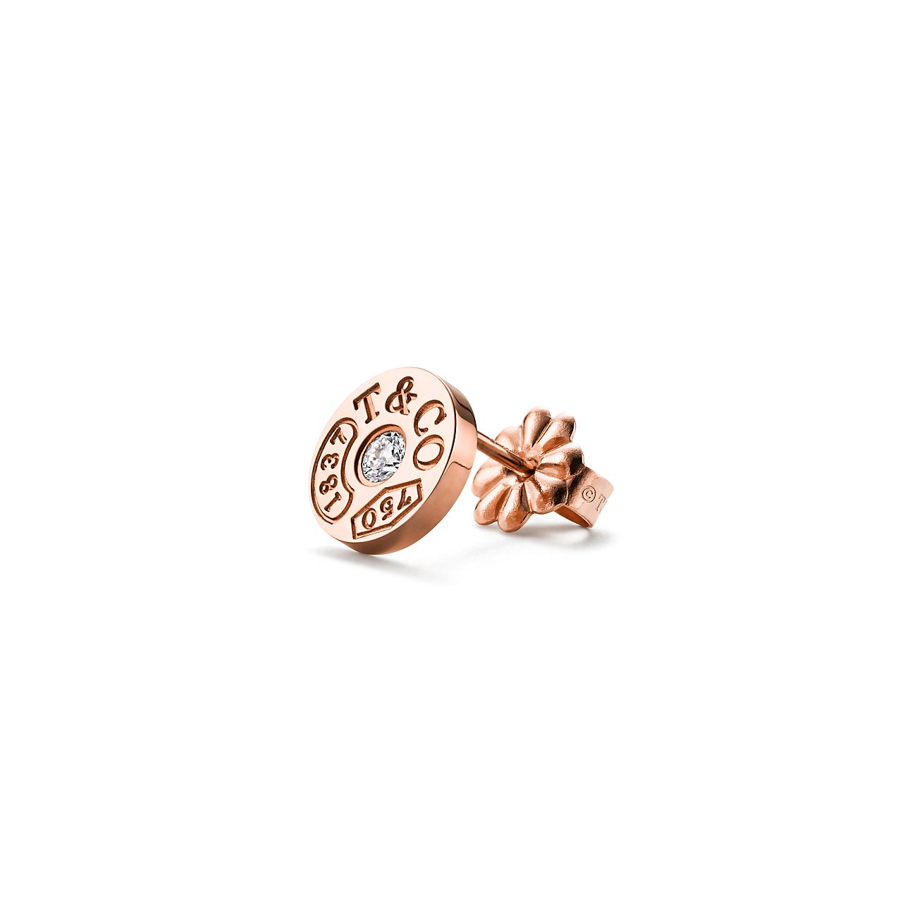 【Tiffany&Co】1837☆18k rose gold diamonds Circle ピアス TIFFANY 18K Rose Gold Diamond 1837 Circle Earrings 1463063
