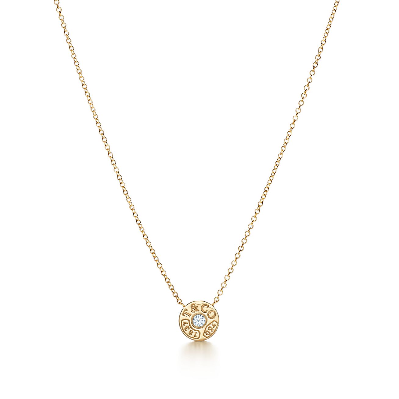 tiffany gold diamond necklace