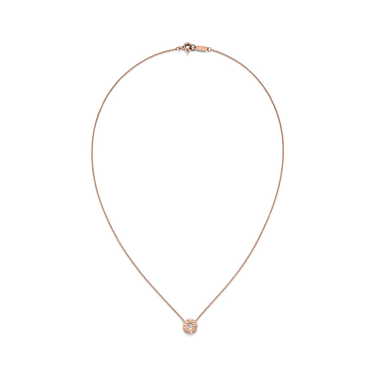 【Tiffany&Co】1837☆18k rose gold diamonds Circle ピアス Tiffany 1837® circle earrings in 18k rose gold with diamonds