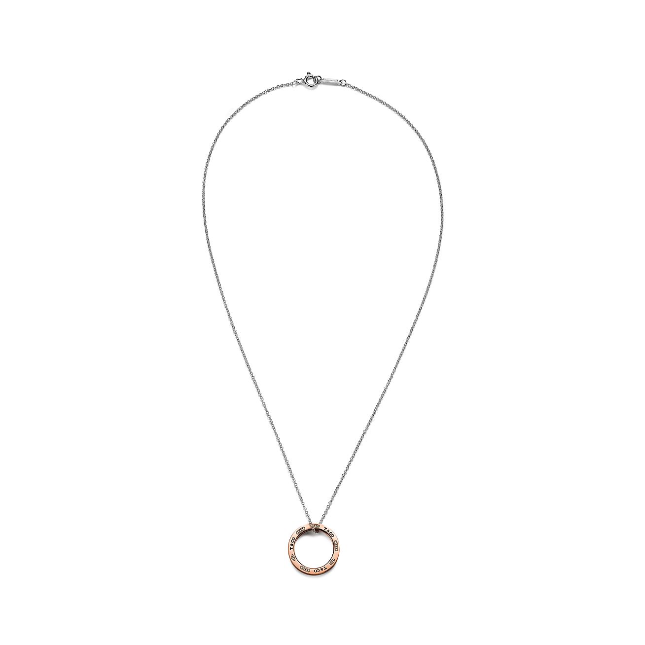Tiffany 1837® Circle Pendant in Sterling Silver and Rose Gold - Alternate shot 1
