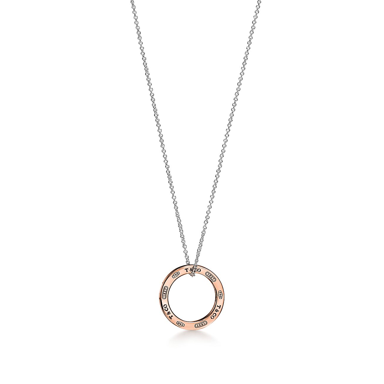 Tiffany 1837® Circle Pendant in Sterling Silver and Rose Gold