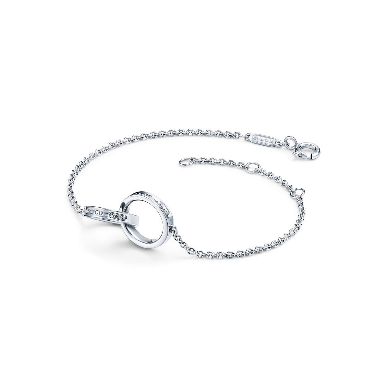 Silver Bracelet Dainty Bracelet Interlocking Circle 
