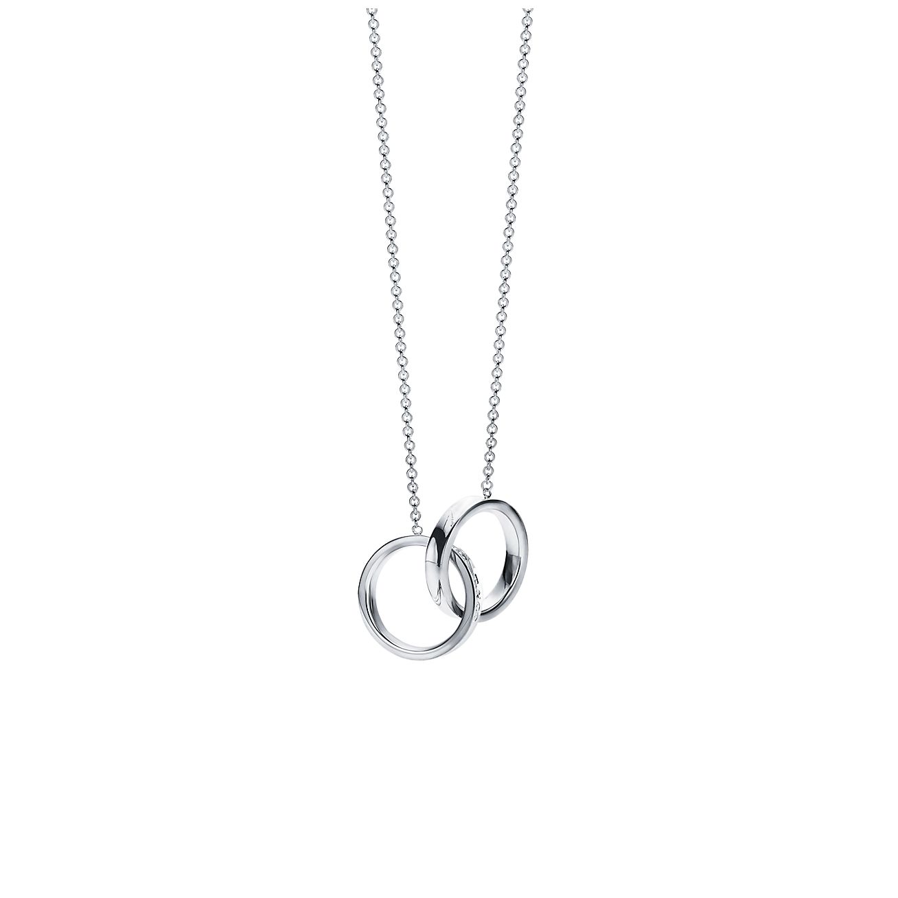tiffany two circle necklace