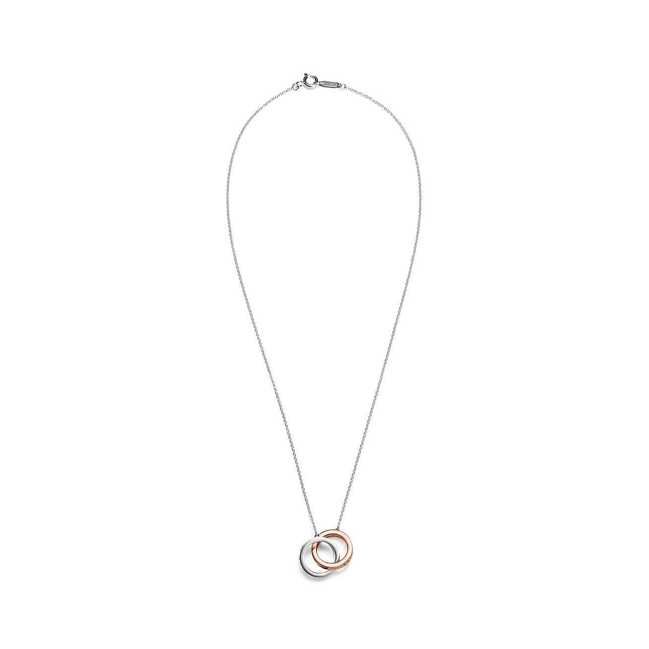 Double Circle Diamond Necklace - 995F0SRADTSNKWG – S & S Diamonds