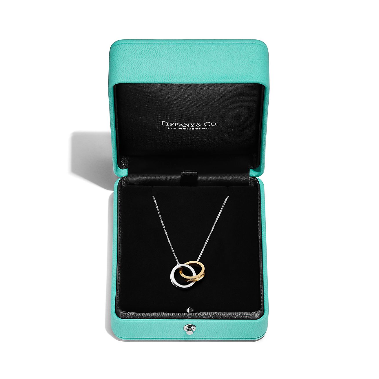 Tiffany 1837™ interlocking circles pendant in sterling silver and 18k gold.  | Tiffany u0026 Co.